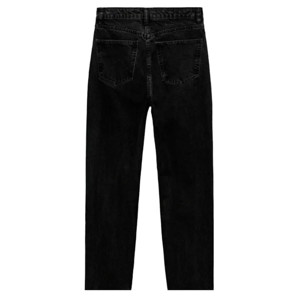 ZARA High Waisted Black Jeans US Size 0 - Picture 5 of 9